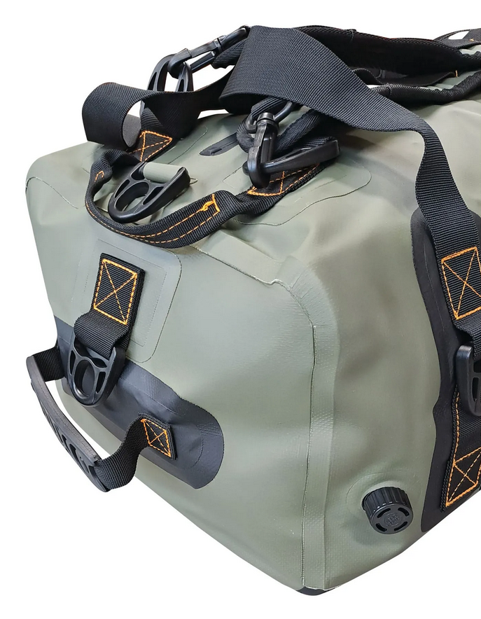 Hydro Bag 60L – Green Waterproof Duffel with Shoulder Straps