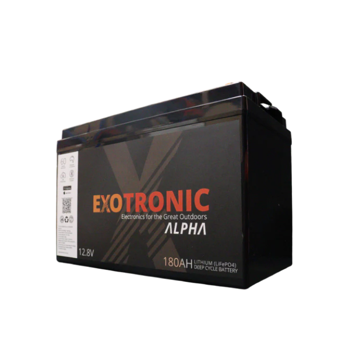 Exotronic 12V 180Ah Alpha Series Smart Deep Cycle LiFePO4 Lithium Battery