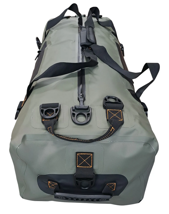 Hydro Bag 90L – Green Waterproof Duffel with Shoulder Straps