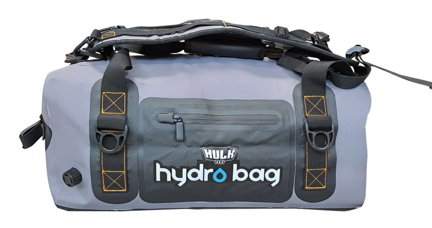 Hydro Bag 40L – Grey Waterproof Duffel with Shoulder Straps