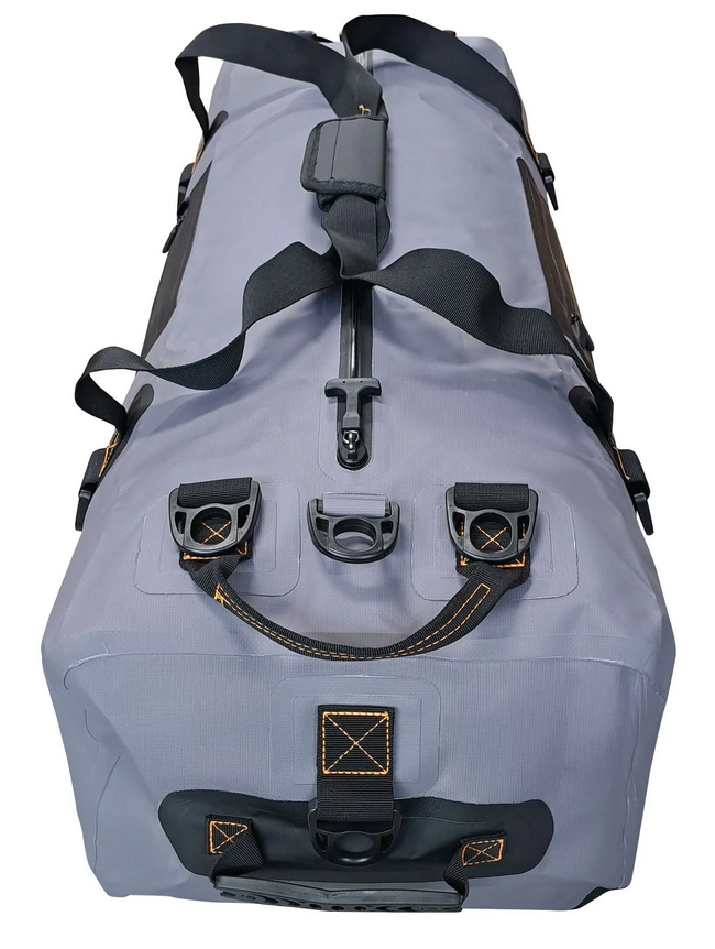 Hydro Bag 90L – Grey Waterproof Duffel with Shoulder Straps