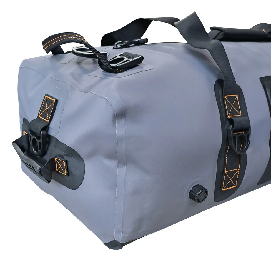 Hydro Bag 90L – Grey Waterproof Duffel with Shoulder Straps