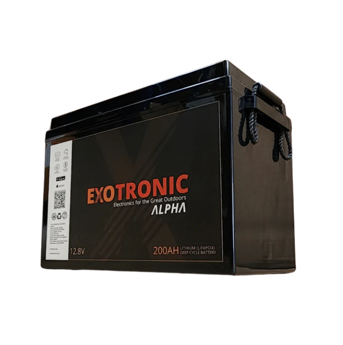Exotronic 12V 200Ah Alpha Series Smart Deep Cycle LiFePO4 Lithium Battery with Bluetooth