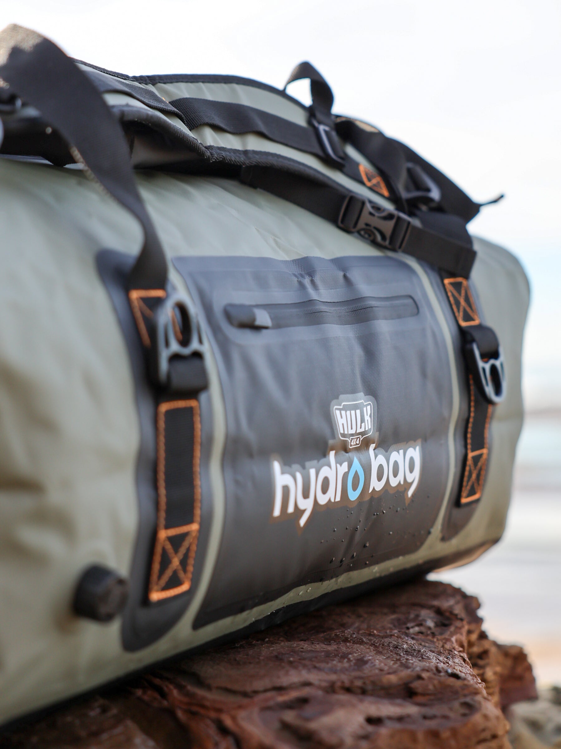 Hydro Bag 60L – Green Waterproof Duffel with Shoulder Straps