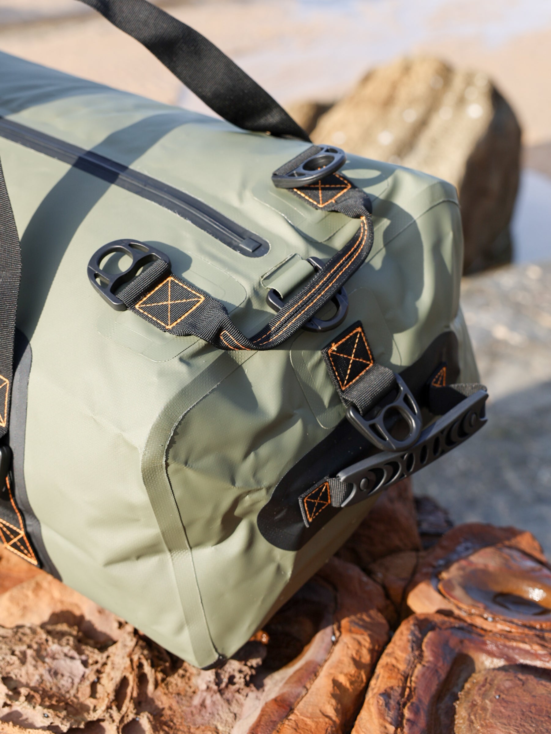 Hydro Bag 40L – Green Waterproof Duffel with Shoulder Straps