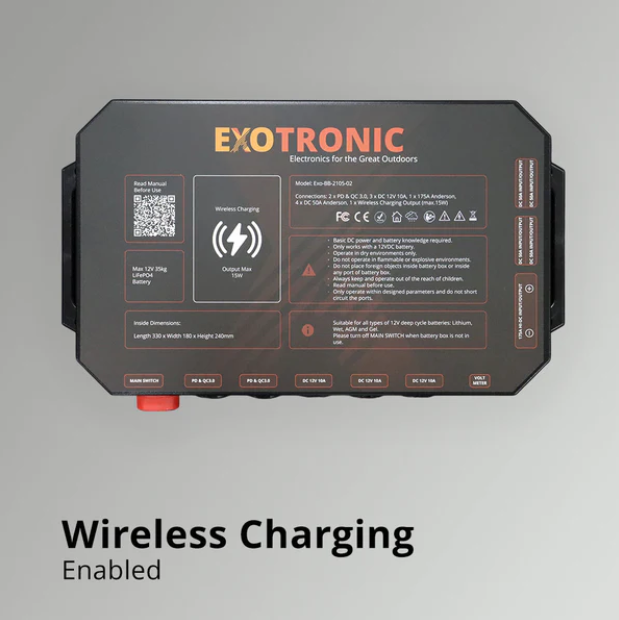 Exotronic Qi-Enabled Heavy-Duty Battery Box