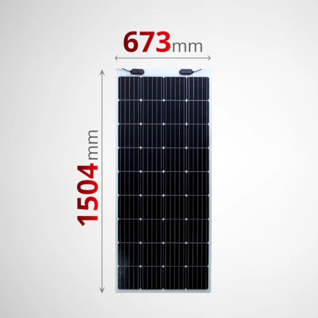 Sunman eArc 175W Flexible Solar Panel - Junction Box Underneath