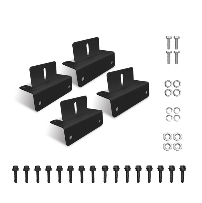 Adjustable Aluminium Solar Panel Brackets Black or Silver