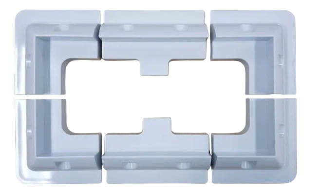 Solar Panel ABS Plastic Corner + Mid Brackets Black or White