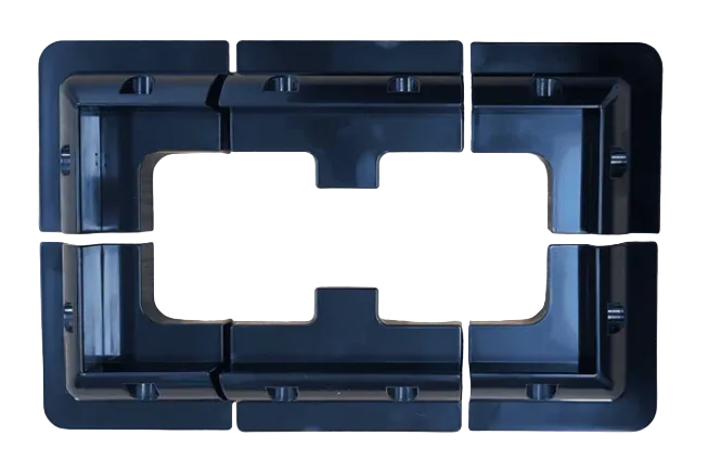 Solar Panel ABS Plastic Corner + Mid Brackets Black or White