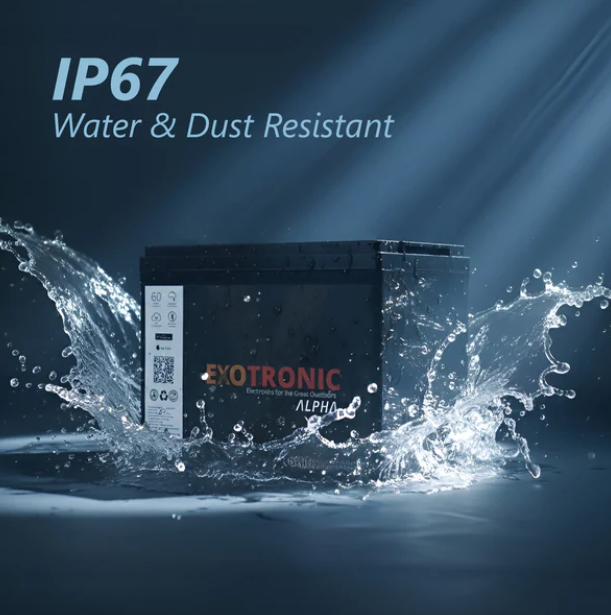 Exotronic 12V 200Ah Alpha IP67 Smart Bluetooth Lithium Battery