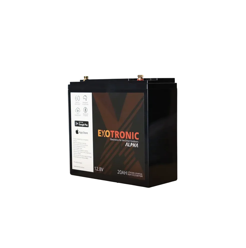 Exotronic 12V 20Ah Alpha IP67 Smart Bluetooth Lithium Battery