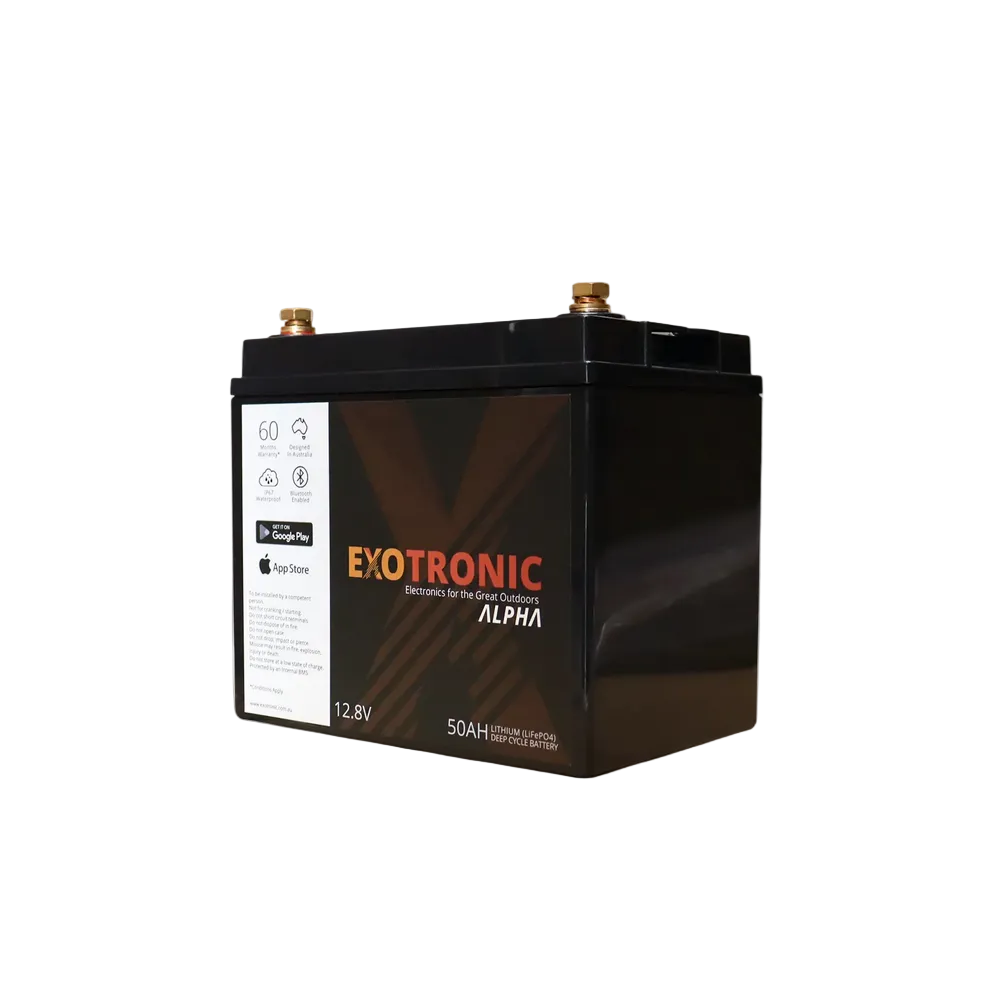 Exotronic 12V 50Ah Alpha IP67 Smart Bluetooth Lithium Battery
