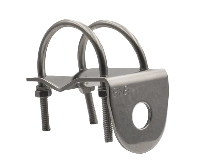 GME MB024B Right Angle Bullbar Antenna Mounting Bracket (Stainless Steel)