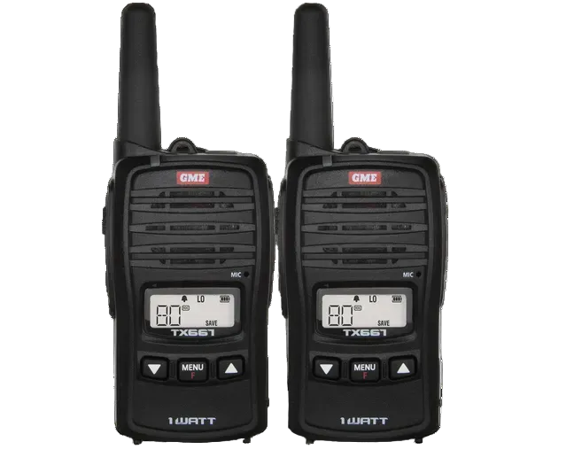 GME Rechargable 1W UHF CB Handheld Radio Twin Pack – TX667TP