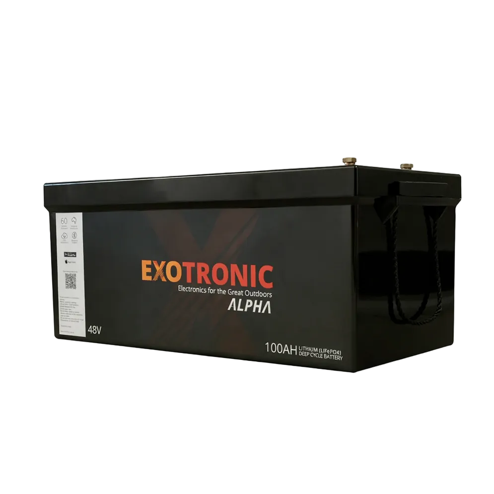 Exotronic 48V 100Ah Alpha Series LiFePO4 Battery – IP67, Bluetooth, 5.1kWh