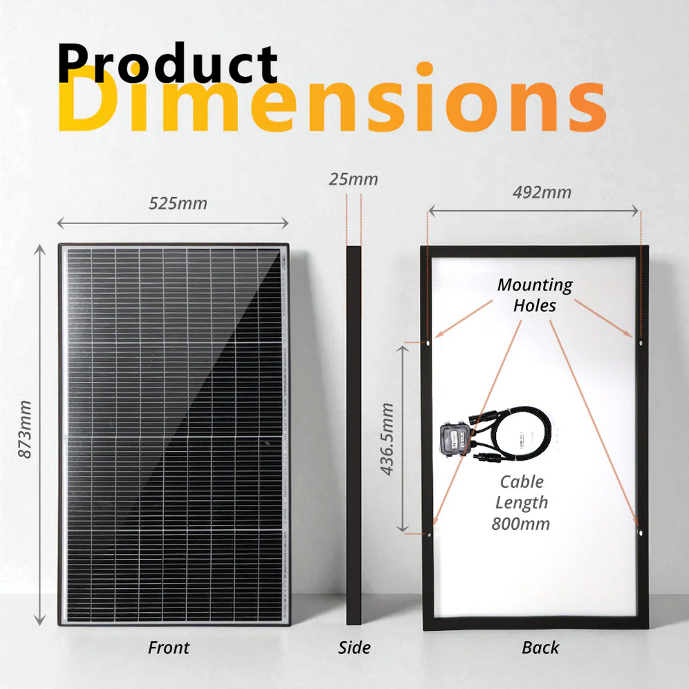 Exotronic 100W Fusion Fixed Solar Panel N-Type TOPCon Cell Technology
