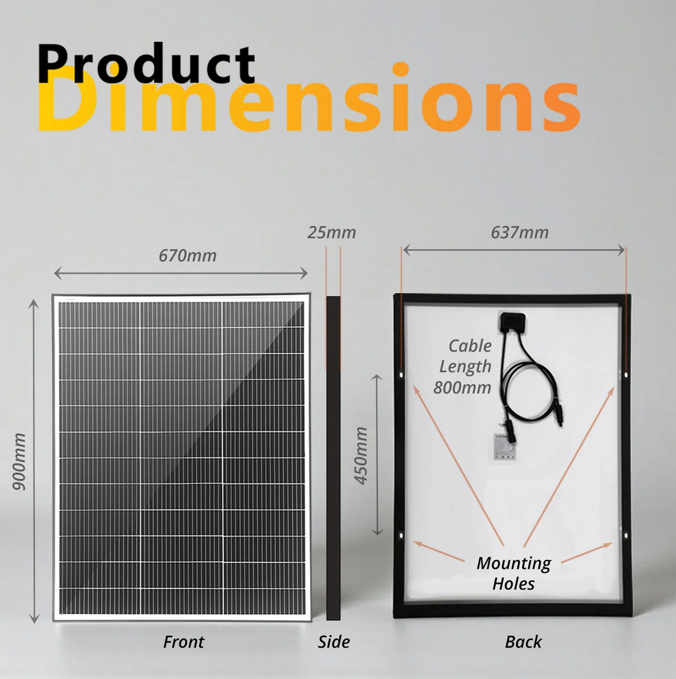Exotronic 130W Fusion Fixed Solar Panel N-Type TOPCon Cell Technology