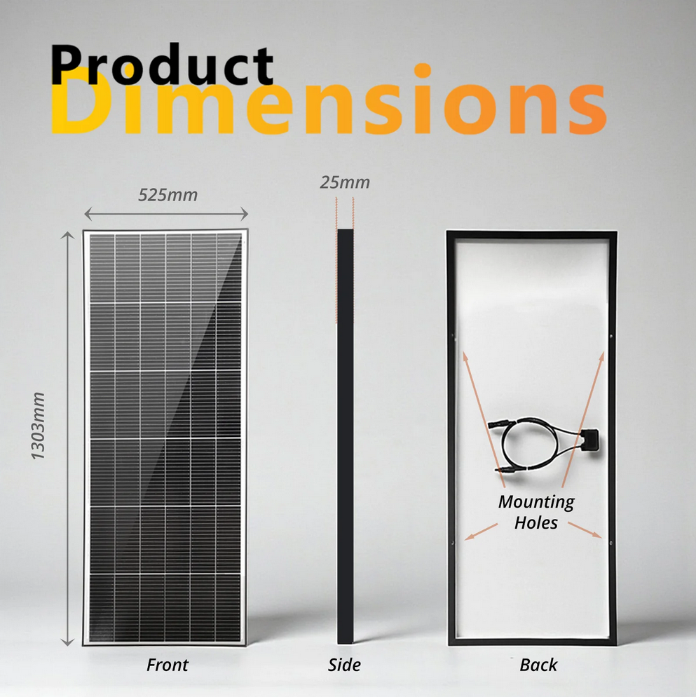 Exotronic 145W Fusion Fixed Solar Panel N-Type TOPCon Cell Technology