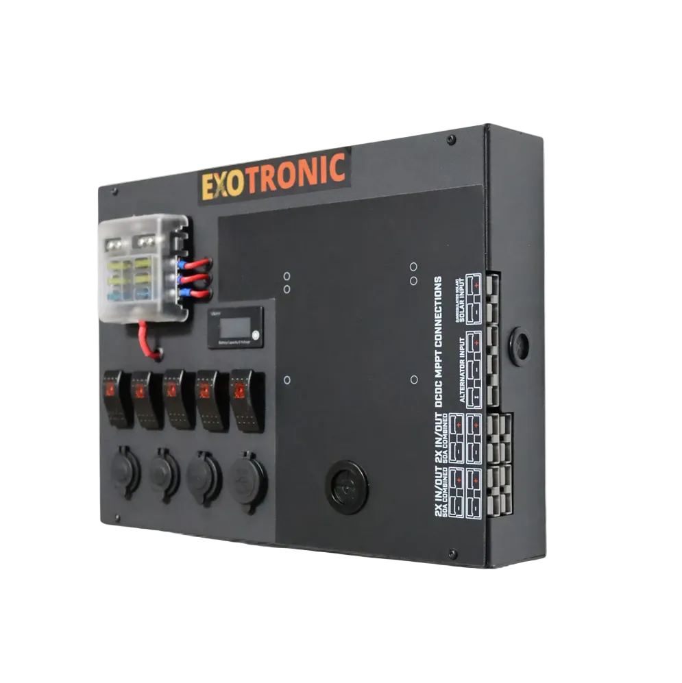 Exotronic 12V Large Control Hub with 50A Anderson Plugs & Fused Busbars