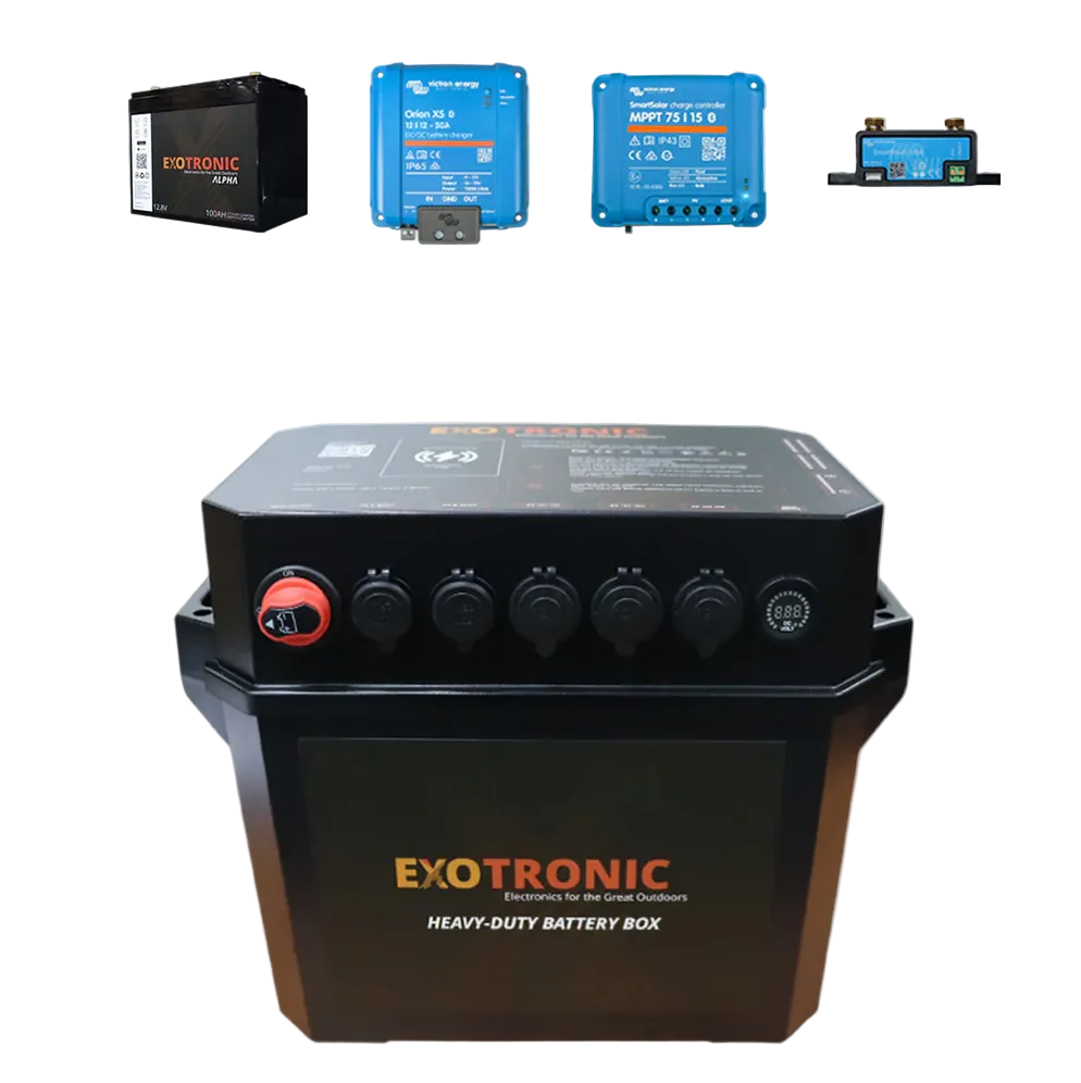Exotronic 100Ah Battery Box Pre-Wired Kit -Orion XS + SmartSolar + SmartShunt