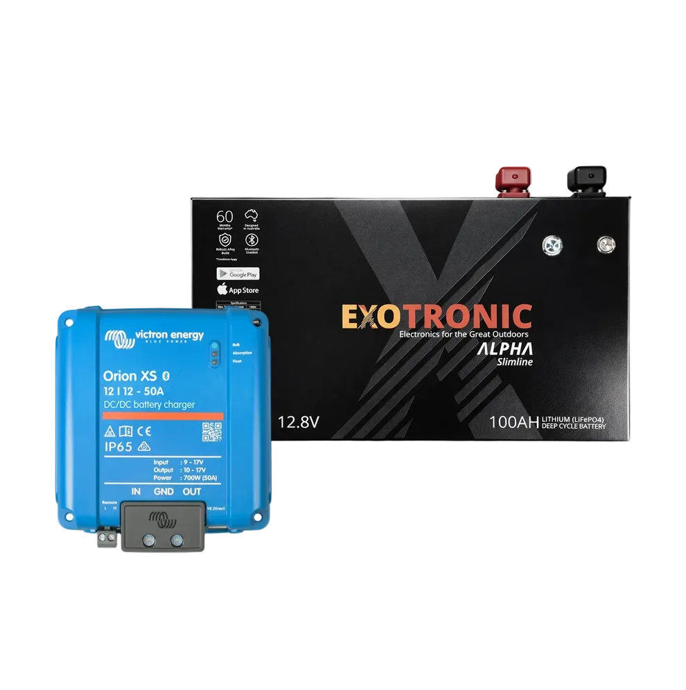 4WD Starter Bundle – Victron Orion XS 50A DC-DC Charger & 100Ah Slimline Lithium Battery