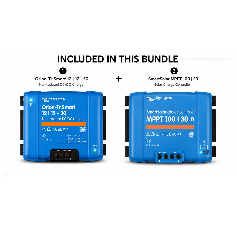 Victron 30A Charging Bundle - SmartSolar 100/30 & Orion-Tr Smart 12/12-30A