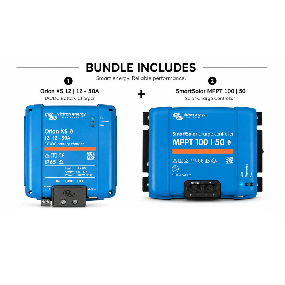 Victron 50A Charging Bundle - SmartSolar 100/50 & Orion-Tr Smart 12/12-50A