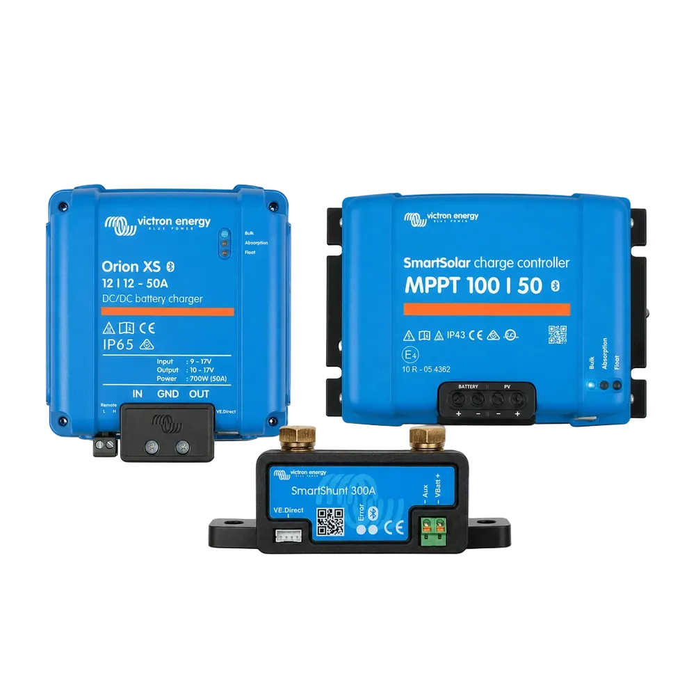 Victron 50A Charge & Monitor Bundle - MPPT 100/50, Orion-Tr Smart DC-DC Charger & SmartShunt 300A