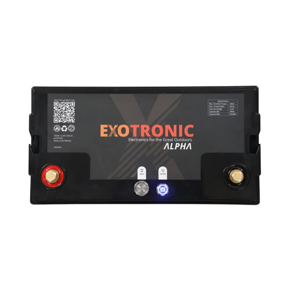Exotronic 180Ah 12V Alpha IP67 Bluetooth Lithium Battery LiFePO4