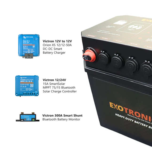 Lithium Battery Box + Pre-wired Orion XS + 75/15 MPPT SmartSolar + SmartShunt 300A