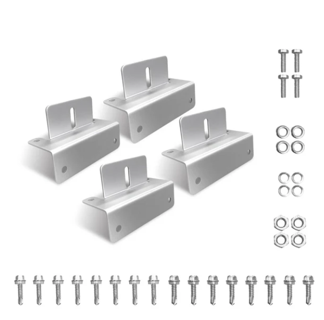 Adjustable Aluminium Solar Panel Brackets Black or Silver