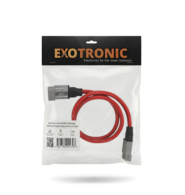 Anderson Style Extension Lead 8AWG 50A  - 1m, 2m, 3m, 5m & 10m Options