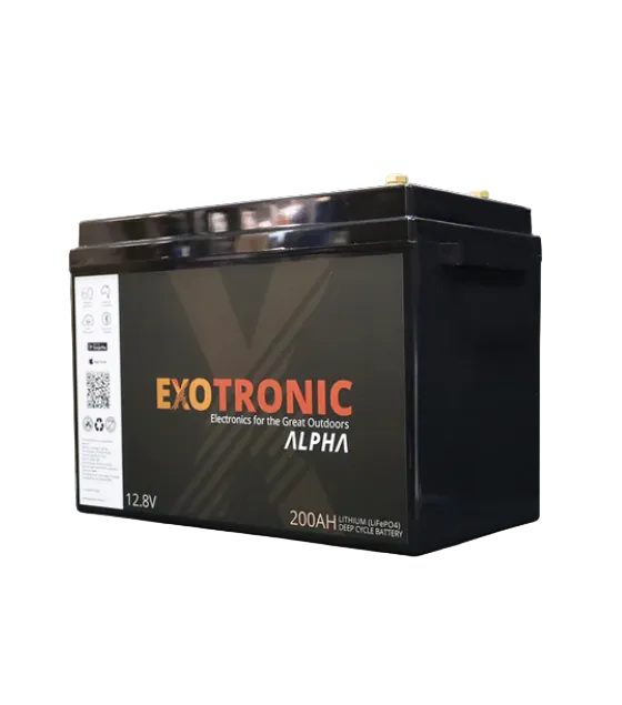 Exotronic 12V 200Ah Alpha IP67 Smart Bluetooth Lithium Battery