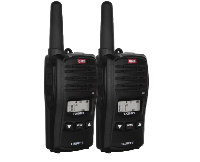 GME Rechargable 1W UHF CB Handheld Radio Twin Pack – TX667TP