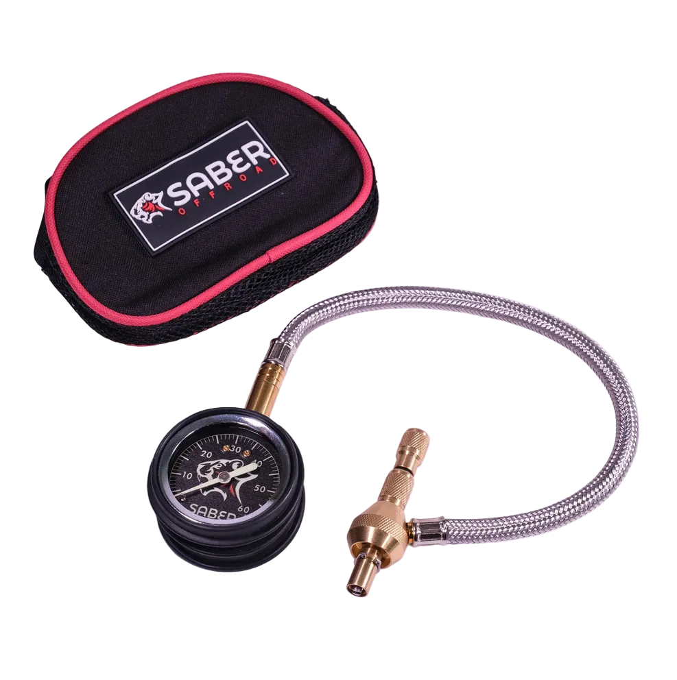 Saber Quick Deflate Tyre Deflator with Glow-in-the-Dark Gauge