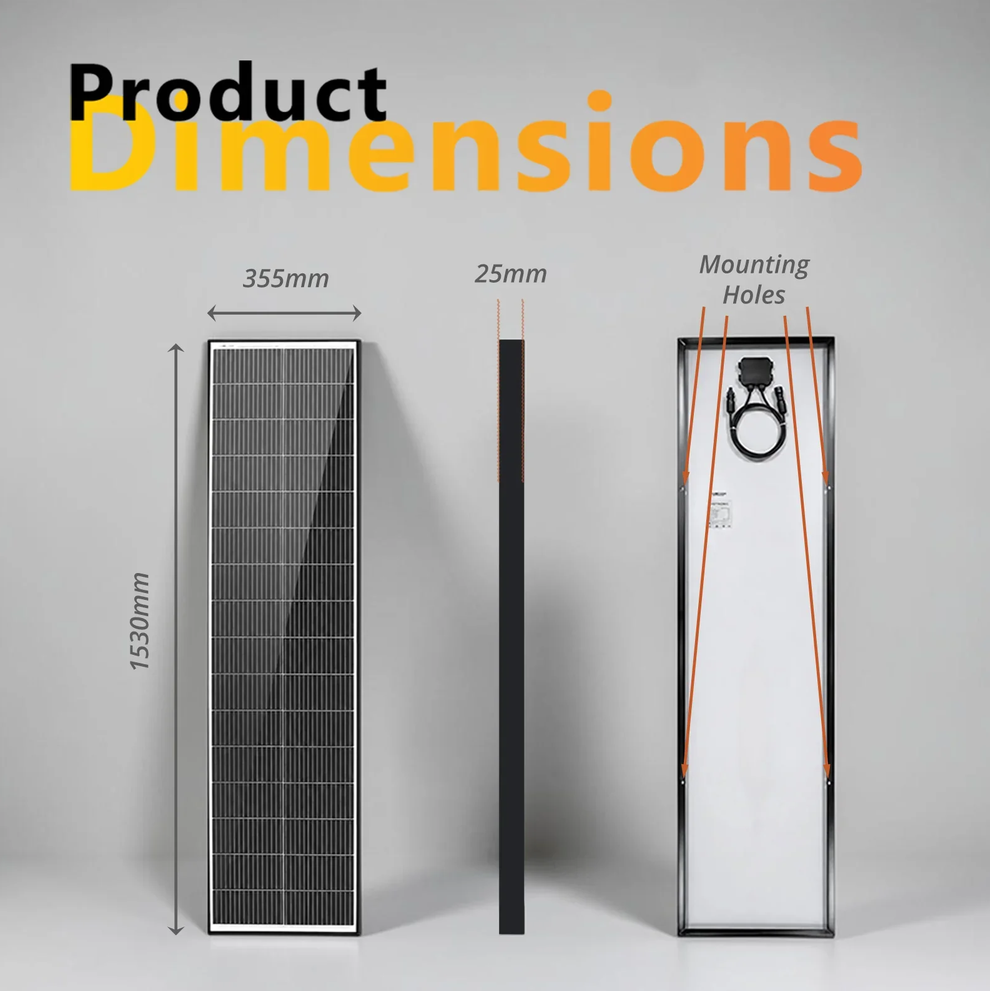 Exotronic 115W Narrow Fusion TOPCon Fixed Solar Panel