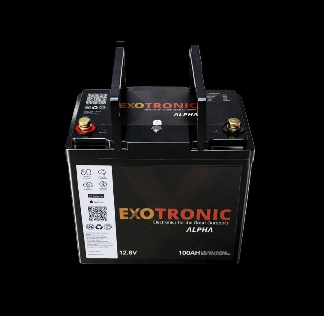 Twin Pack 12V 100Ah Alpha IP67 Smart Bluetooth Lithium Batteries